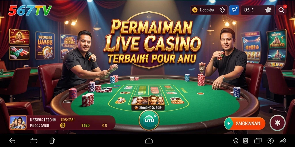 Tampilan gameplay menarik dalam aplikasi Live Casino 567TV.