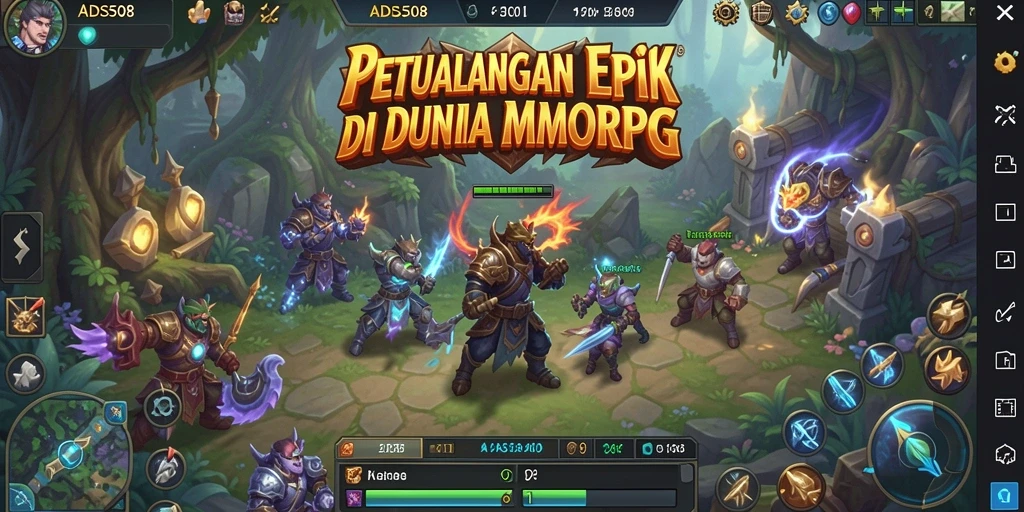 Tampilan gameplay seru dalam dunia petualangan MMORPG.