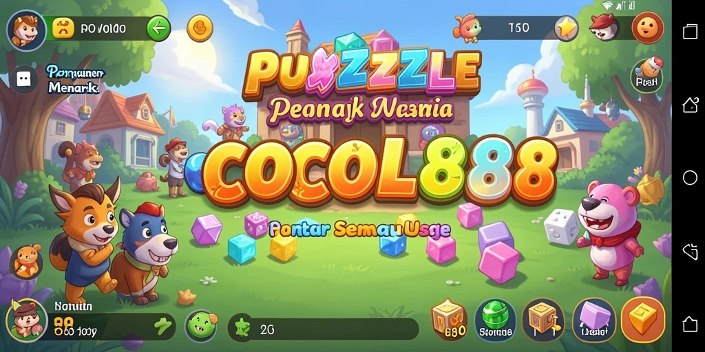Tangkapan layar gameplay COCOL88 menampilkan tantangan puzzle yang seru.