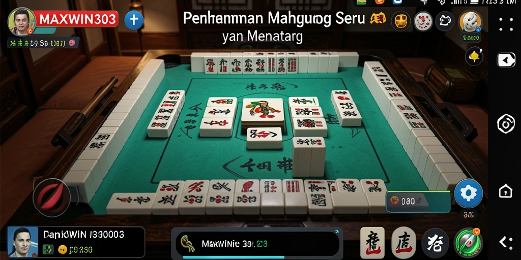 Screenshot gameplay MAXWIN303 menampilkan suasana permainan Mahjong yang seru.