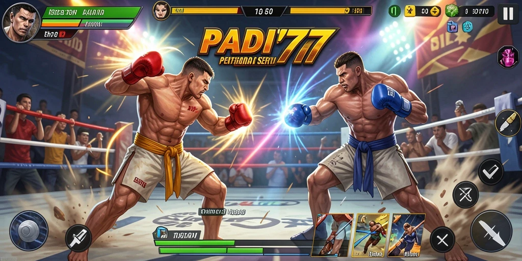 Tampilan seru dari gameplay PADI777 yang penuh aksi Fighting.