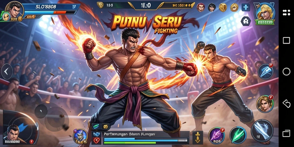 Screenshot SLOT8808 menampilkan aksi pertarungan yang mendebarkan.