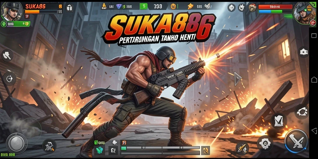 Screenshot aksi seru dalam SUKA86 dengan pertarungan mendebarkan.